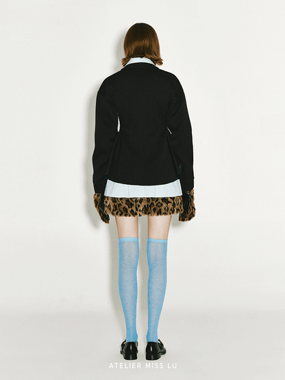 AtelierMissLu Fall/Winter 2024 faux fur stitchwork design styling Gloves -IMPACT