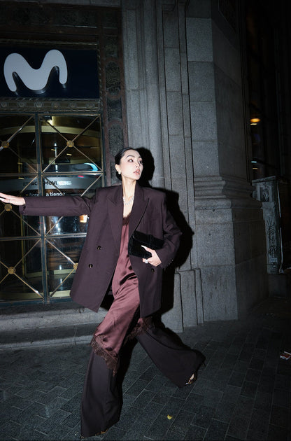 MEI SANGUAN Double-Breasted Suit, Lace Dress & Slacks Set - CLIO