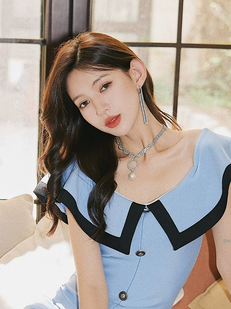 DOLLY Elegant American Style Sliver Diamond Earring-LULU