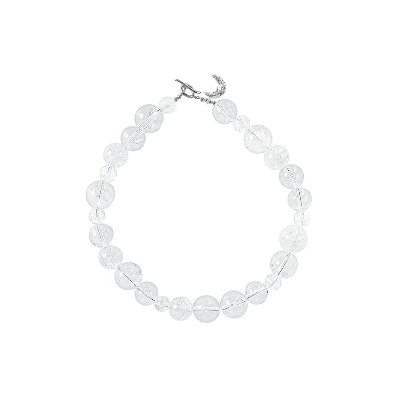 TUYUE natural white crystal hierarchical necklace- JOHN.