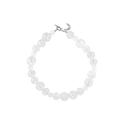 TUYUE natural white crystal hierarchical necklace- JOHN.