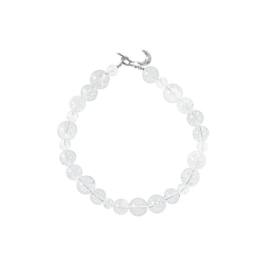 TUYUE natural white crystal hierarchical necklace- JOHN.