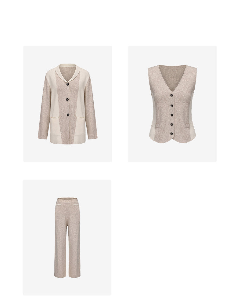 ATELIER MISS LU Fall/Winter cashmere and wool-blend wide-leg straight-leg pants- FIADH