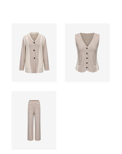 ATELIER MISS LU Fall/Winter cashmere and wool-blend wide-leg straight-leg pants- FIADH