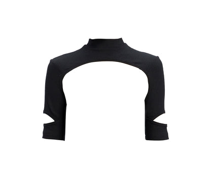 TINY IN black slip two-piece pleated long sexy Dress-PIA