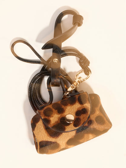 ANNASPEAK cowhide fashion pendant accessory leopard print headphone case-CHISUYA.