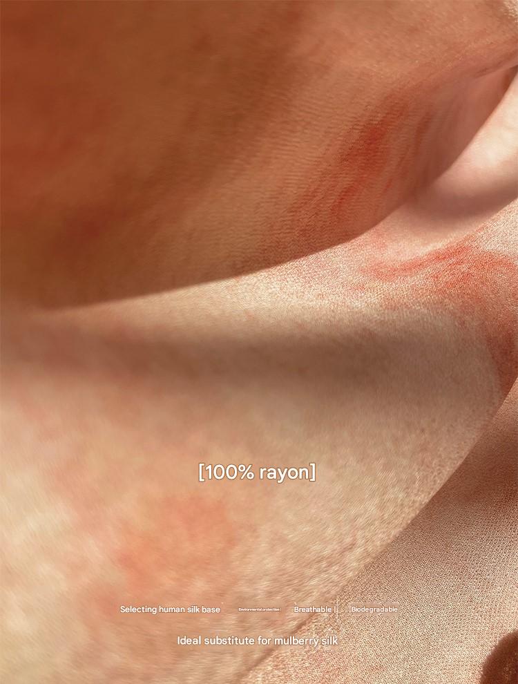 LE VENT& TES AILES Spring summer elegant multicolor silk smudged floral shirt skirt-ENE