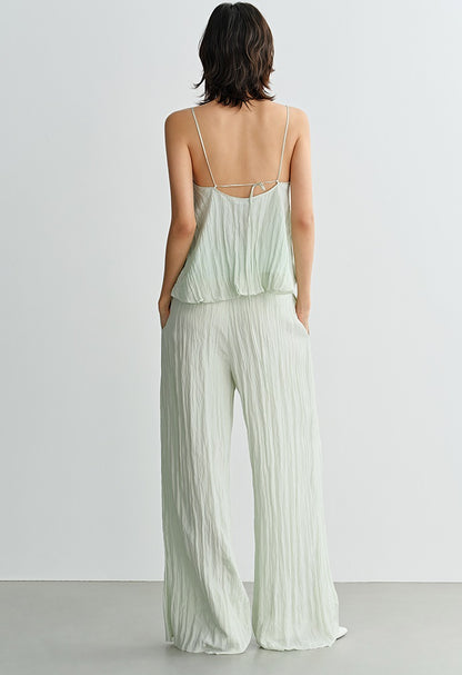 COMME MOI  Beach Lace-up Flower Bud Open Back Short Top - BEAUTY.