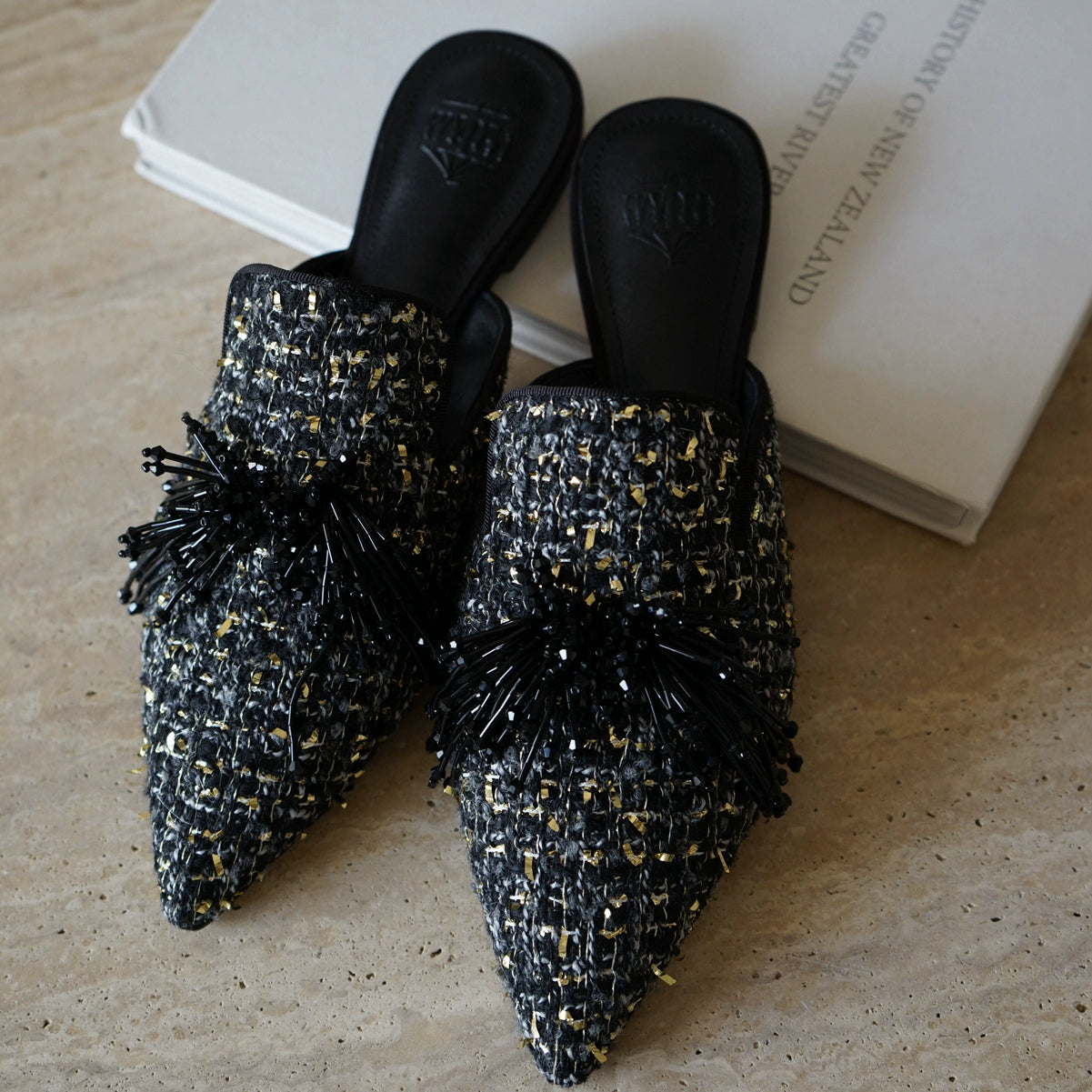 B-FEI hand-knitted pointed semi-toe shoes-AMY.