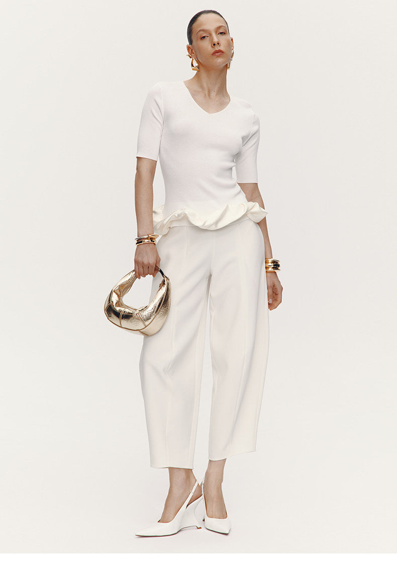 ATELIER MISS LU [After the Drama] New Artistic Scimitar Silhouette Pants - GRAT.