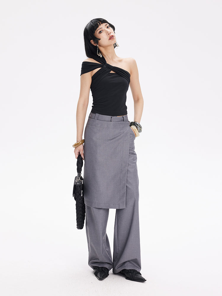 TINY IN knotted adjustable black top-MANS