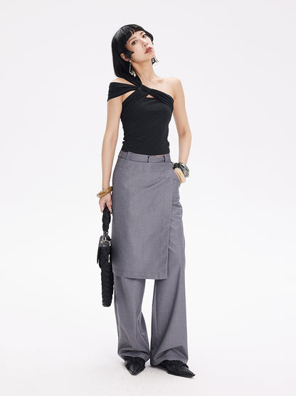 TINY IN knotted adjustable black top-MANS