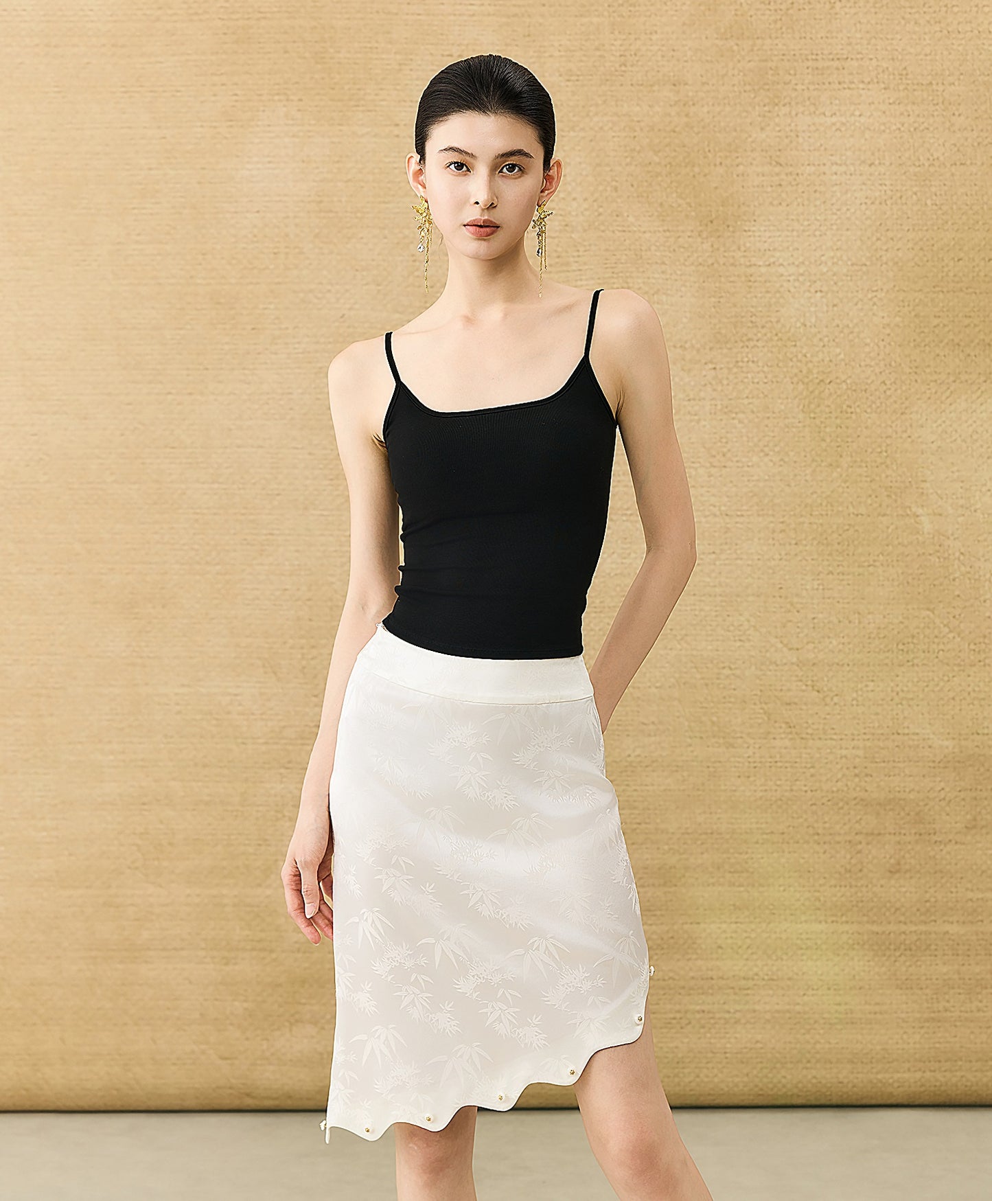 HECO Chinese style acetate rich bamboo skirt - DEED.