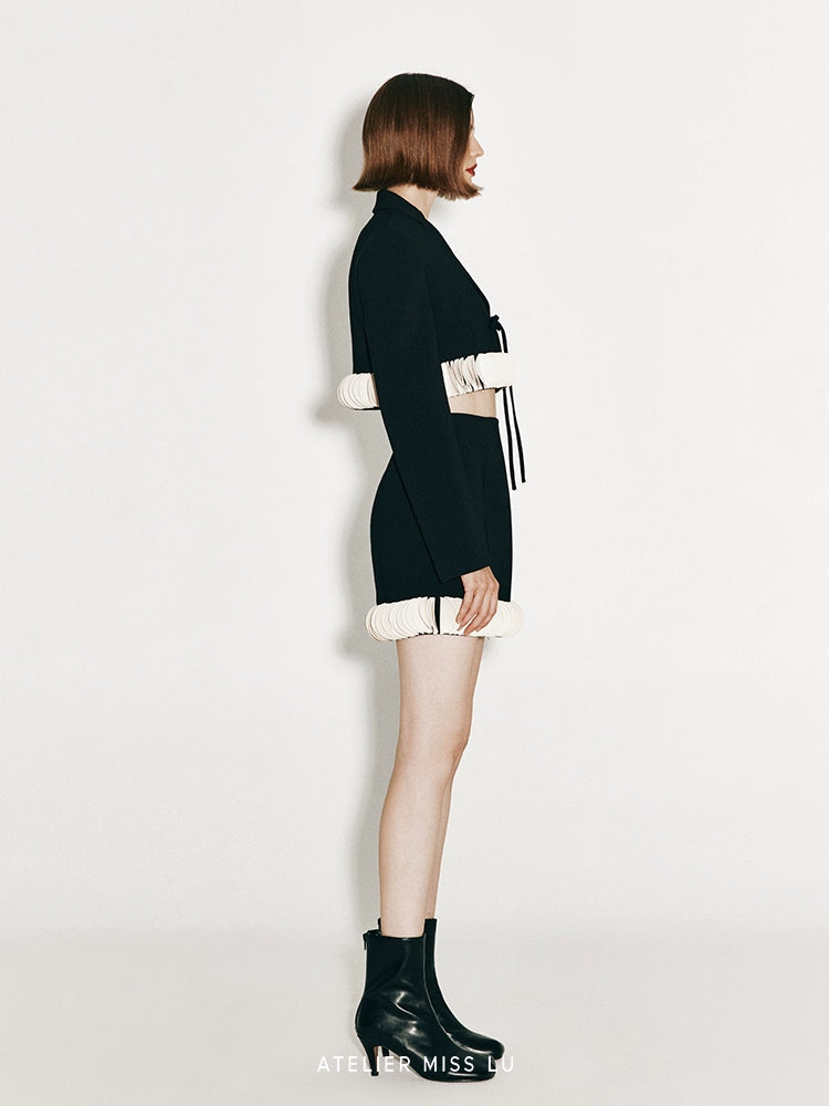 ATELIER MISS LU cascading round panel small A-line skirt - FIORELLA.