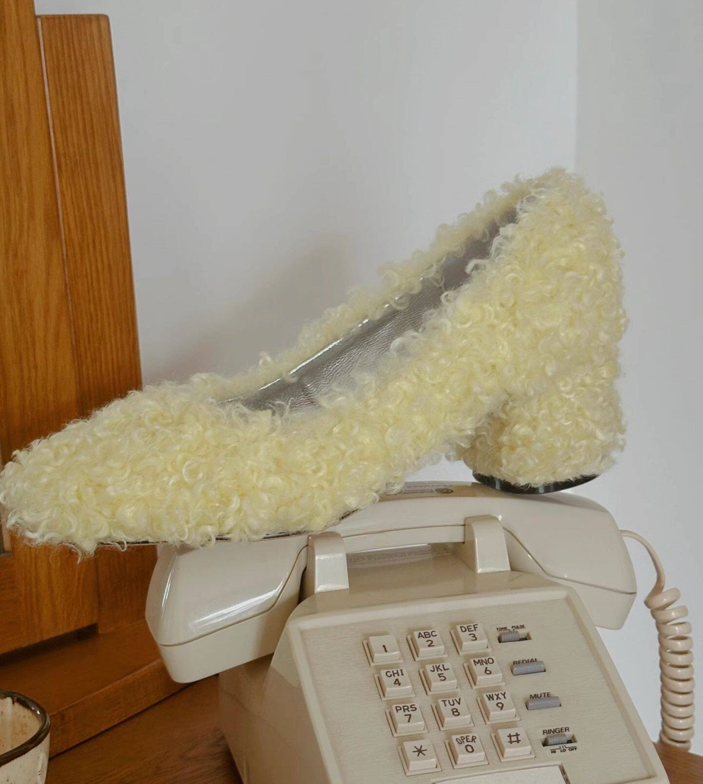 B-FEl lambswool shoes rolled mid heel-BUBA.
