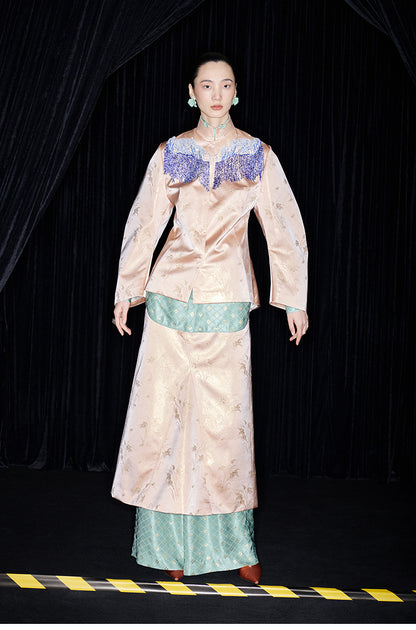 M essential Mackay designer brand Sea Cliff Tassel Beaded Shirt - plain.