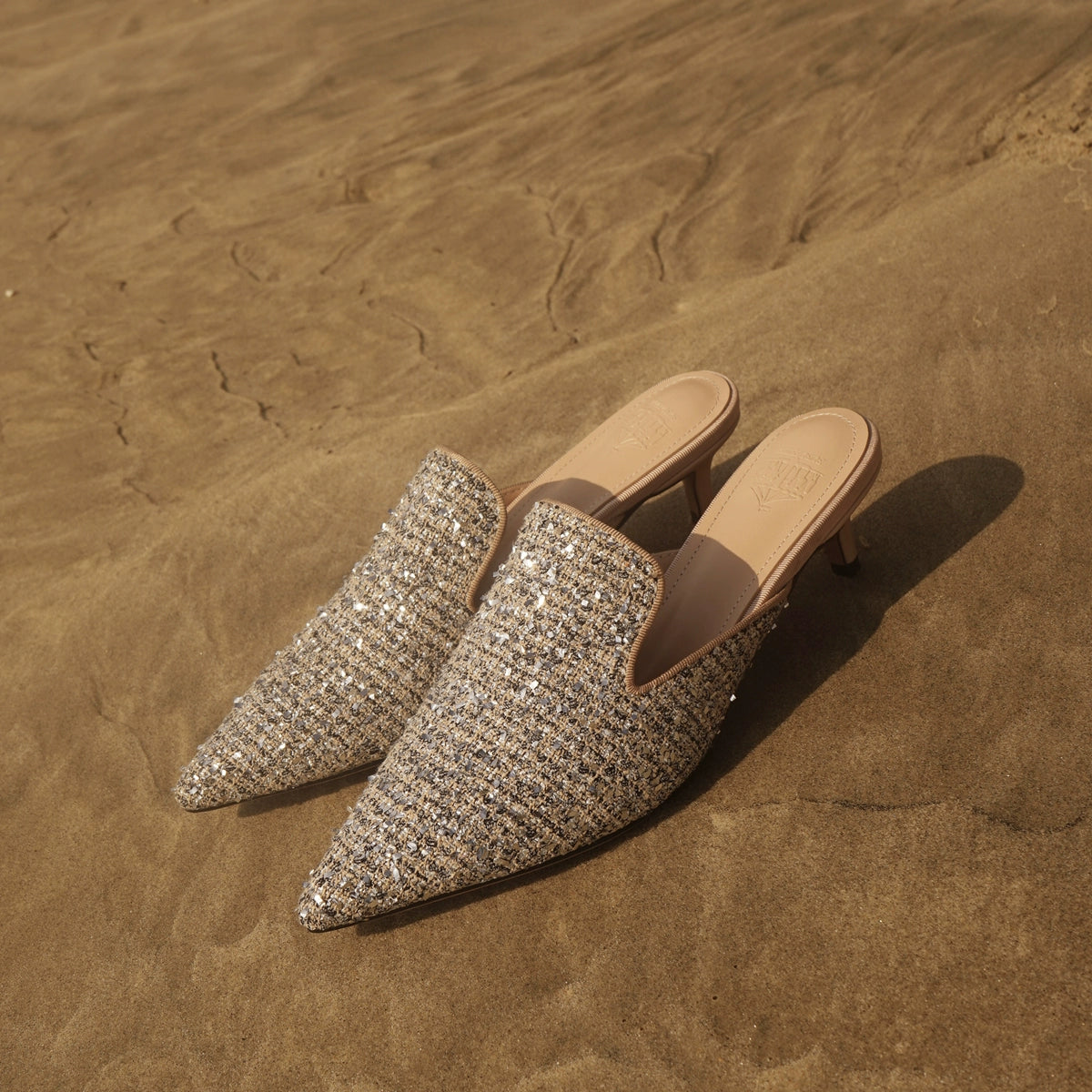 B-FEI pointed toe women's half slippers-CUBE.