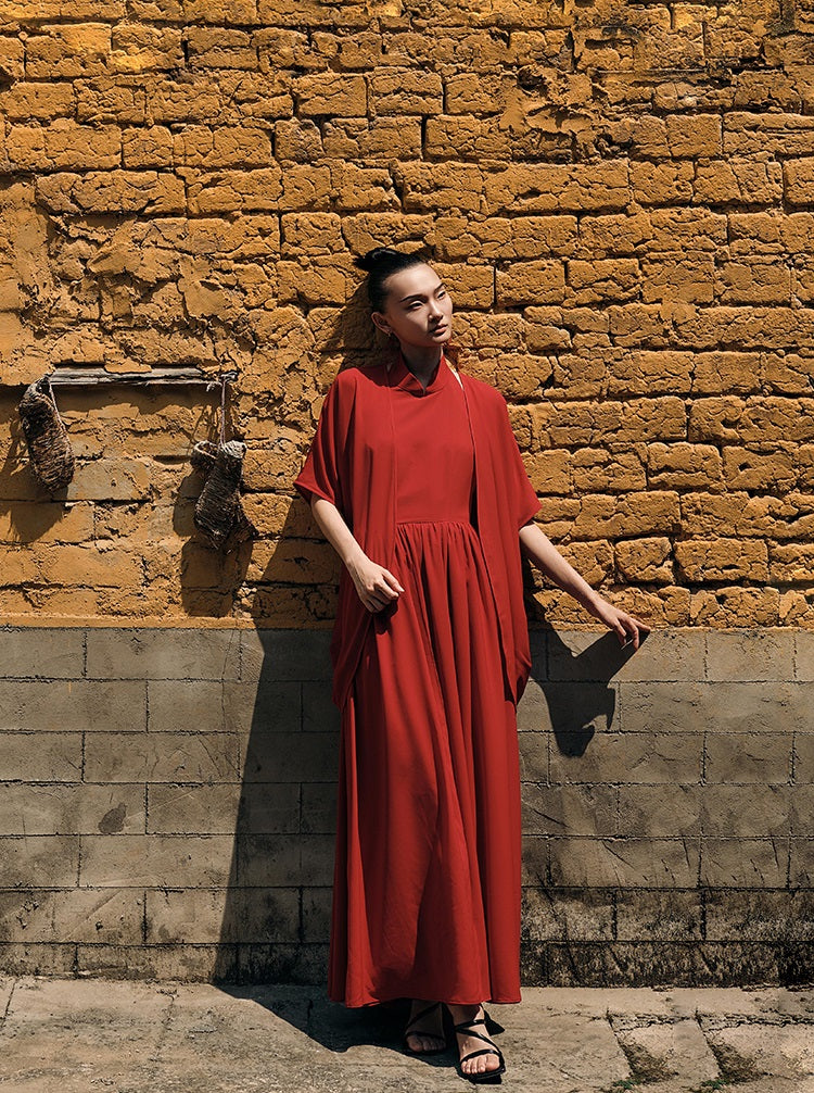 HECO Chinese Slightly Transparent Flowing Shawl Outer Jacket Fairy cape top - TRUST.