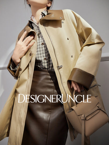 DGU "Oak" Korean trench mid-length loose British style high-end jacket - David.