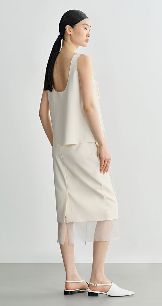 COMME MOI summer women's short flower V-neck vest - MAEVE.