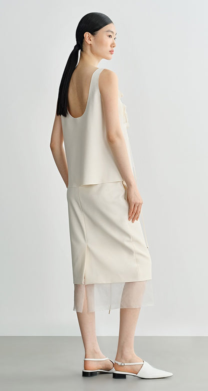 COMME MOI summer women's short flower V-neck vest - MAEVE.