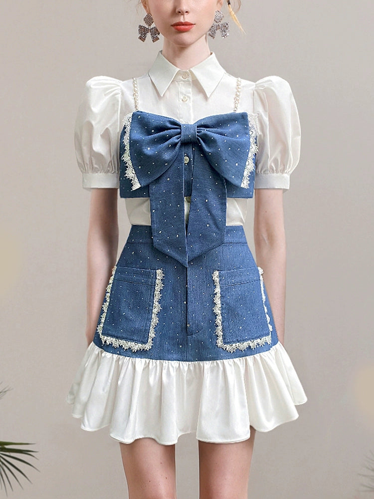 CHECOCRE Cute Waist Slim Pocket Design Short Skirt - HONEST