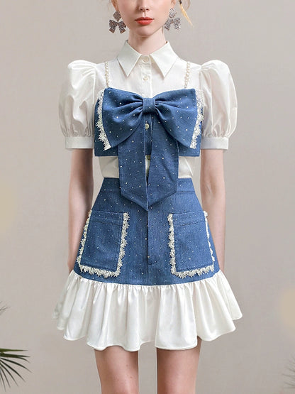 CHECOCRE Cute Waist Slim Pocket Design Short Skirt - HONEST