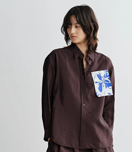 COMME MOI  summer printed decorative piece casual shirt - ELLIE.