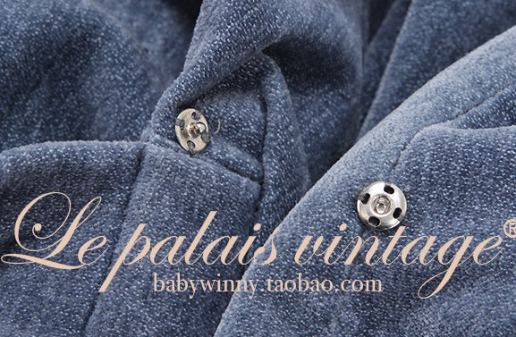 Le Palais Vintage Elegant long sleeves  V-neck matte velvet dinner wrap top-Maryann.