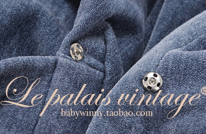 Le Palais Vintage Elegant long sleeves  V-neck matte velvet dinner wrap top-Maryann.