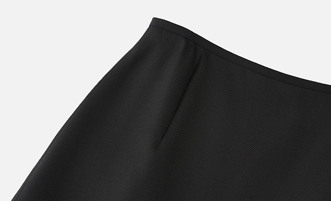 ZHUCHONGYUN curved slit skirt and long sleeve top outfit set-NANA.