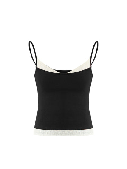 HECO Chinese Lace Edge Camisole Breathable Tencel Versatile Top - REACH.