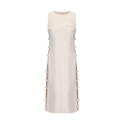 ATELIER MISS LU Cut-out Rabbit Ear Ribbon Patchwork Dress - ADAM.