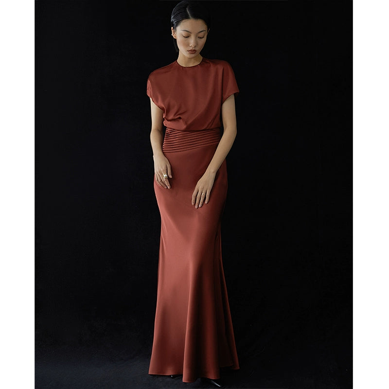 GOUDIN Light Tulle Texture French High End Host Evening Dress -DAM.