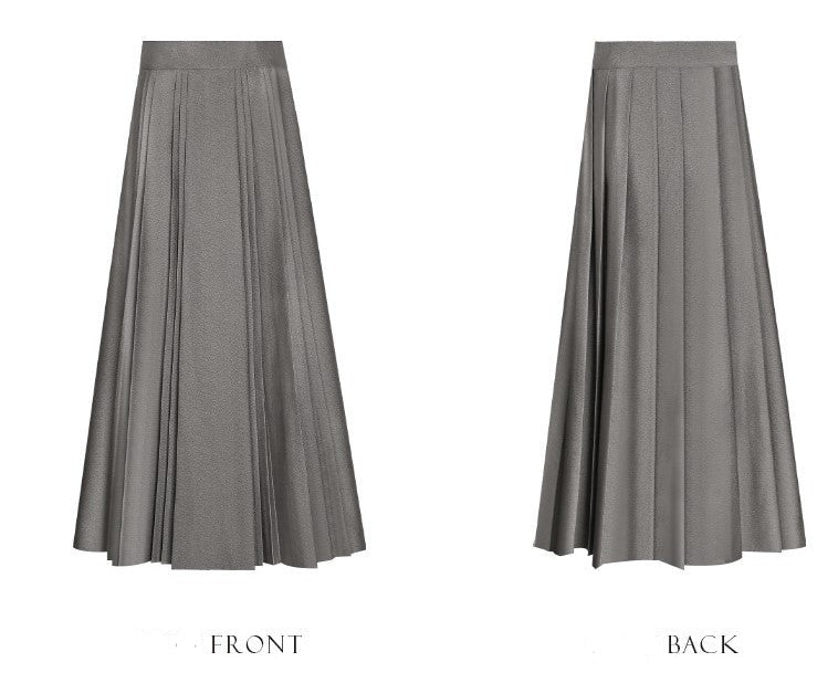 PURITY dark grey V-neck cutout crop top skirt- Diamond