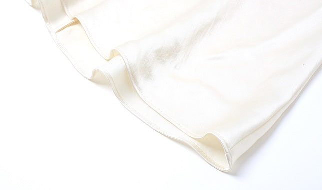 ZHUCHONGYUN white glossy V-neck suspender top--MORGIANA.