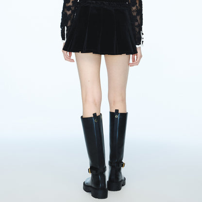 FAME velvet bow embellished skirt - FELIX