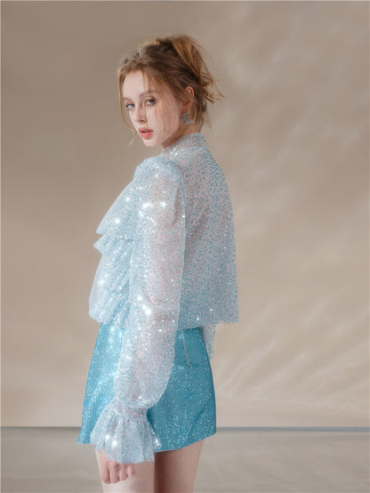 Wardrobes by Chen Light Luxury Sparkling Diamond Butterfly Stud Earrings- Trace