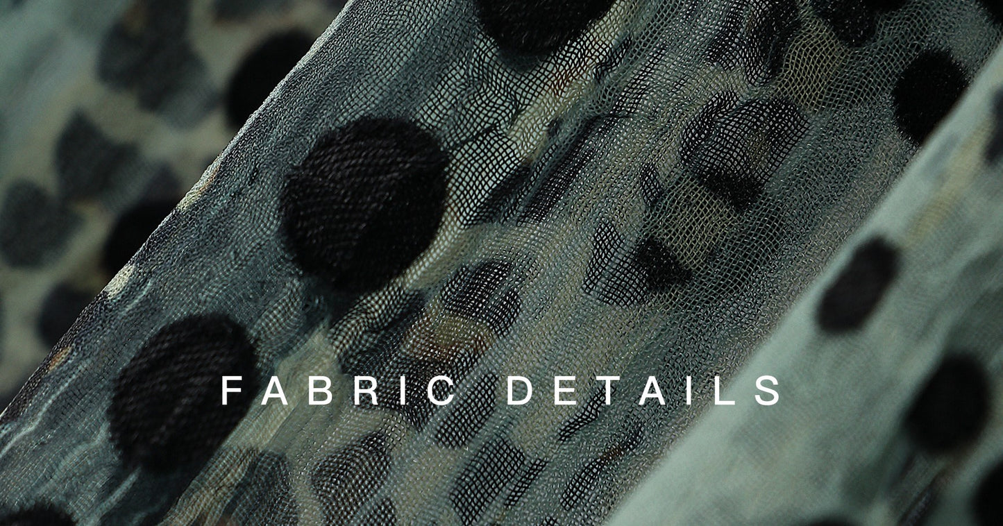 WANGXO | Sheer Silk French Retro Leopard & Polka Dot Loose Top -LYRA.