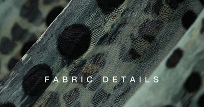 WANGXO | Sheer Silk French Retro Leopard & Polka Dot Loose Top -LYRA.