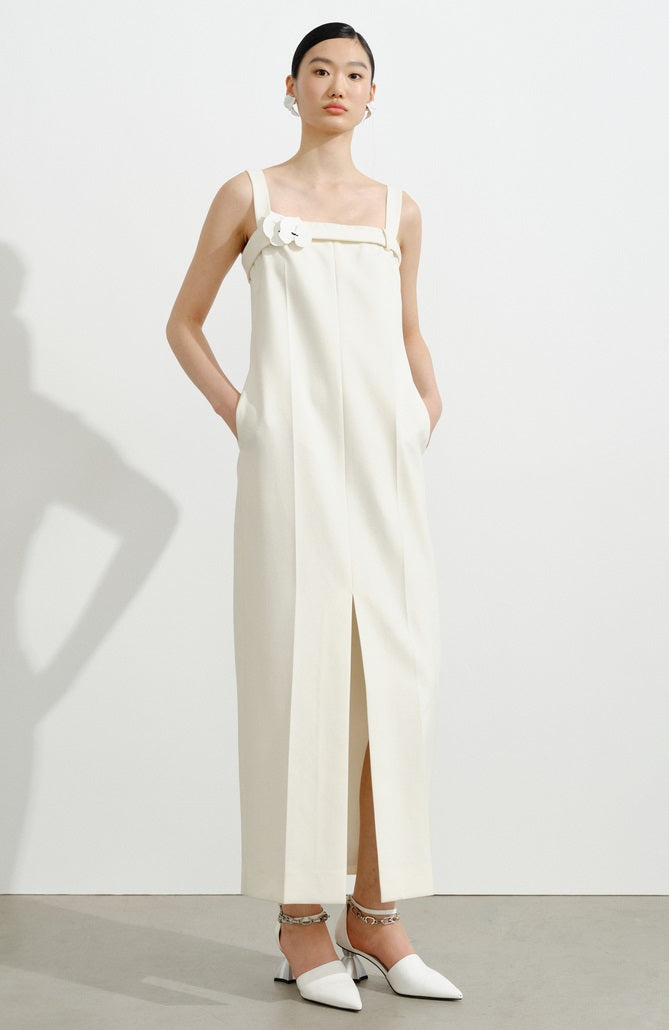 COMME MOI Lu Yan Designer's new women's wool flower camisole bandeau dress - DEAL.