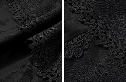 HECO Acetate Lace Drape A-line Long Skirt - EAGLE.