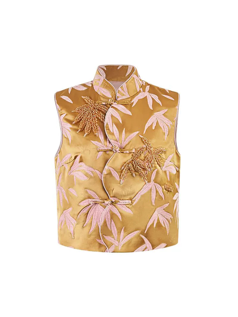 HECO Loose Gold Sleeveless Vest Women - all.