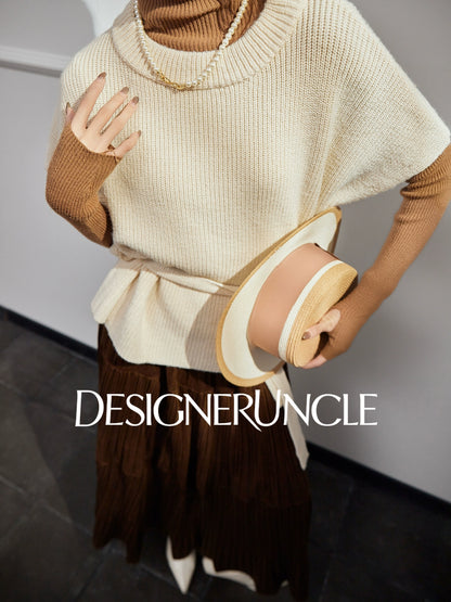 DGU| Off-white vest loose niche design fashionable loose top - Kyla.