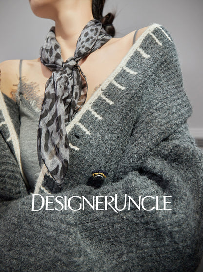 DGU|Gray sweater new design sense niche loose and lazy knitted top jacket - CONSTANT.