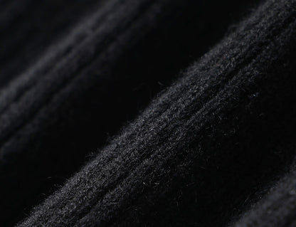 WANGXO | Merino wool eyelash lace french knitting top and skirt set -MILA.