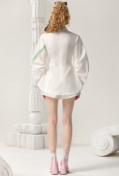 CHECOCRE Stubble French Girly Rose Mid-length Design Top - ELAINE