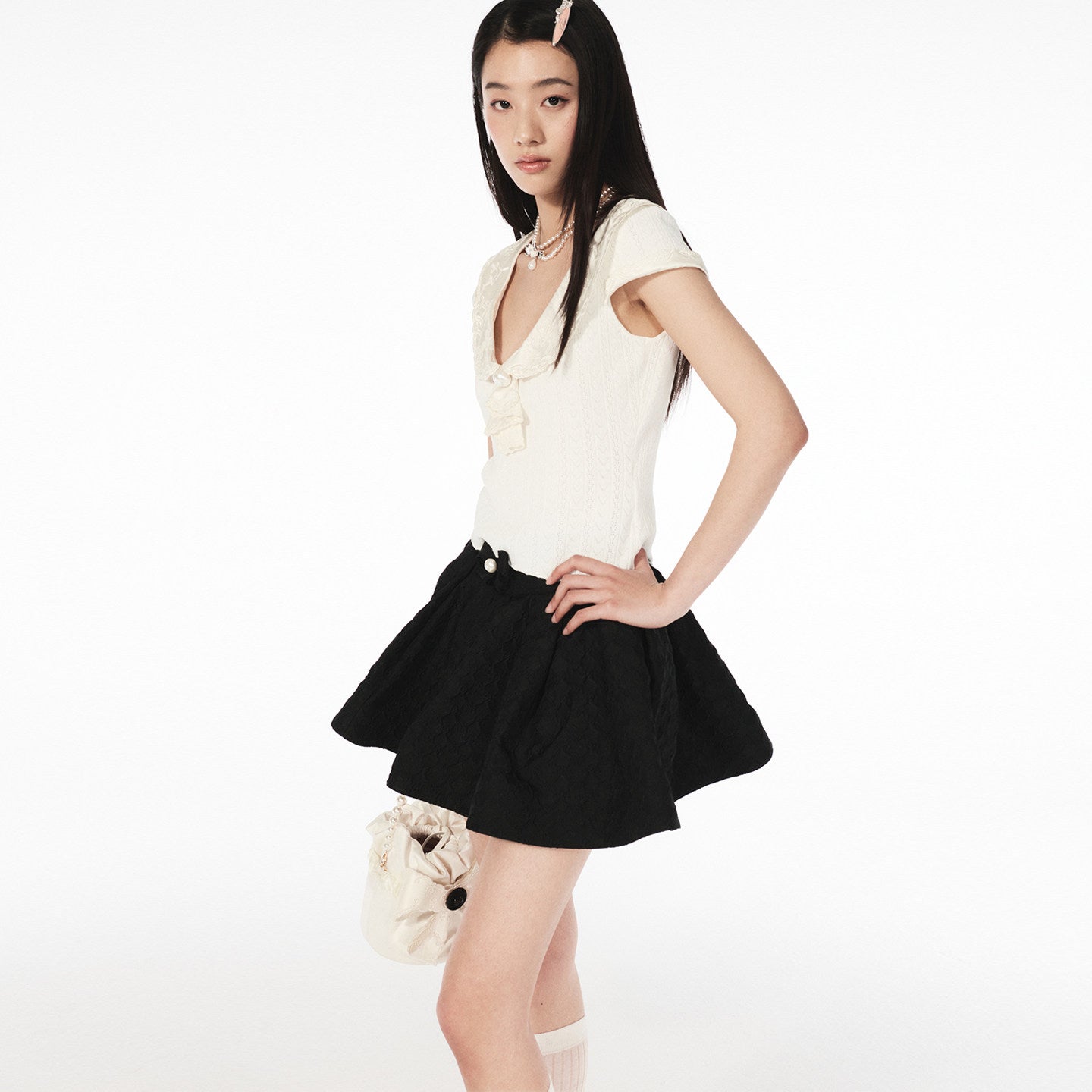 FAME court-style A-line short skirt - LINDA