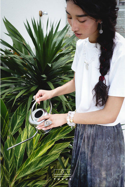 TUYUE slim crew neck casual top - BRENT.