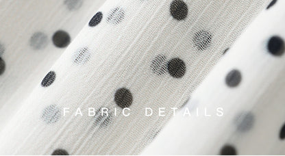 WANGXO Chiffon Blouse with Custom Velvet Polka Dot Print - MAEVE.